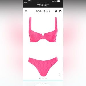 NWT. Never been worn. Size medium top and bottoms. Bright pink.